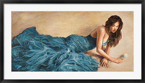 Framed Donna in blu Print