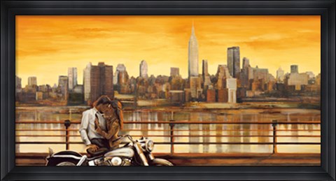Framed Lovers in New York Print