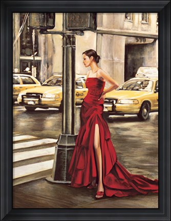 Framed Woman in New York Print