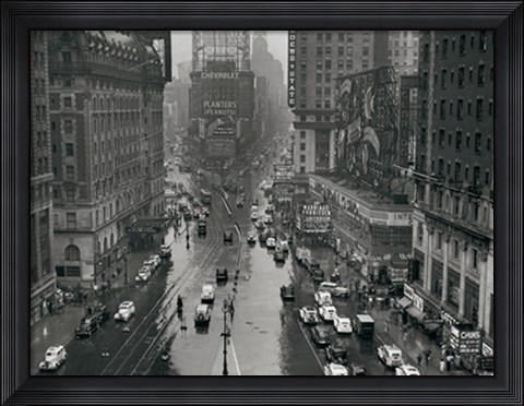 Framed Times Square, NYC 1935 Print