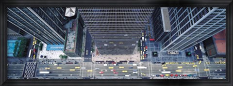 Framed Street View from a Skyscraper, NYC Print