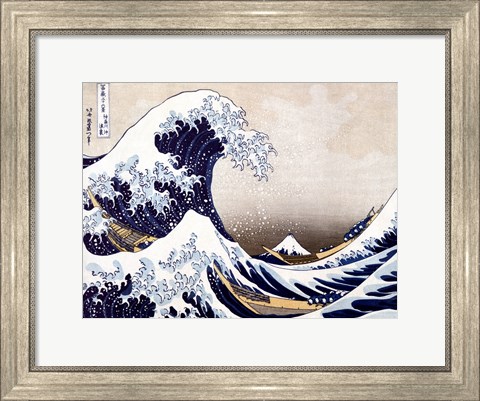 Framed Wave off Kanagawa Print