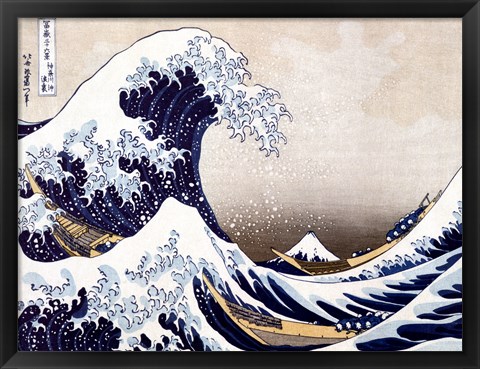 Framed Wave off Kanagawa Print