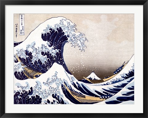 Framed Wave off Kanagawa Print