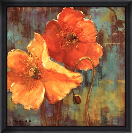 Framed Poppies II Print