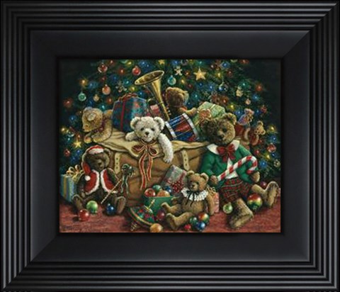 Framed Teddy Bear Christmas Print