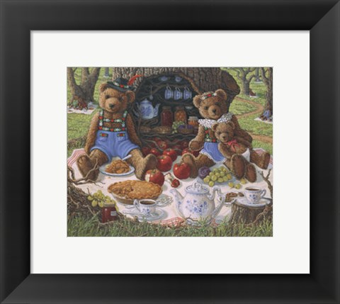 Framed Bentley&#39;s Family Picnic Print