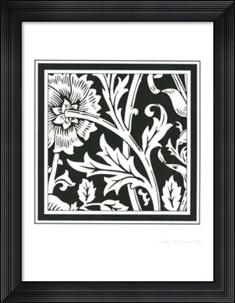 Framed Graphic Floral Motif IV Print