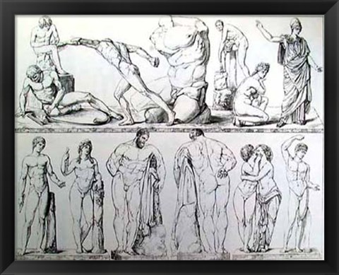 Framed Statuary II Print