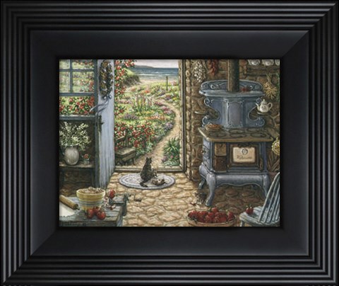 Framed Blue Stove Print