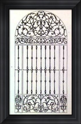 Framed Wrought Iron Gate III Print