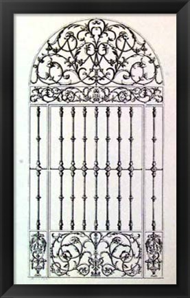 Framed Wrought Iron Gate III Print