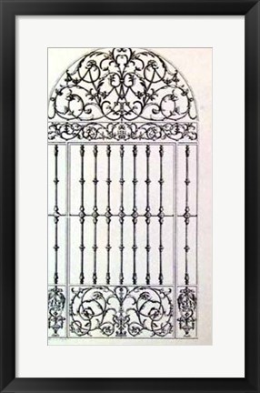 Framed Wrought Iron Gate III Print