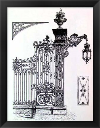 Framed Wrought Iron Gate IV Print