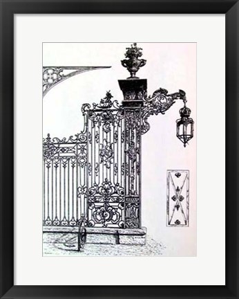 Framed Wrought Iron Gate IV Print