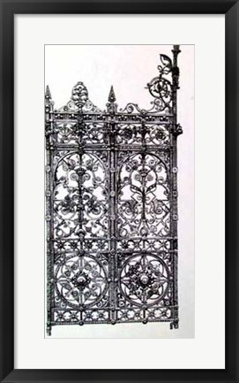 Framed Wrought Iron Gate V Print