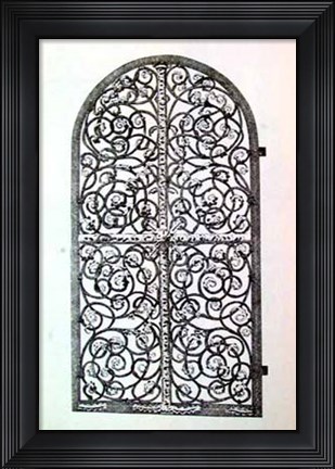 Framed Wrought Iron Gate VI Print