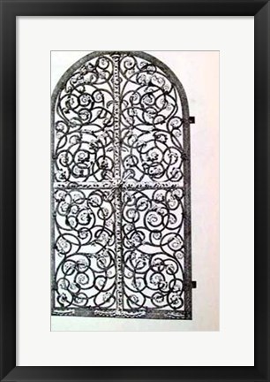 Framed Wrought Iron Gate VI Print