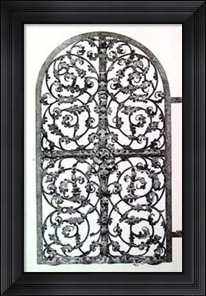 Framed Wrought Iron Gate VII Print