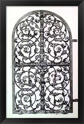 Framed Wrought Iron Gate VII Print