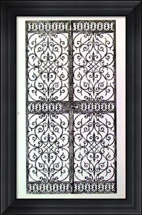 Framed Wrought Iron Gate VIII Print