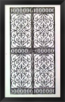 Framed Wrought Iron Gate VIII Print