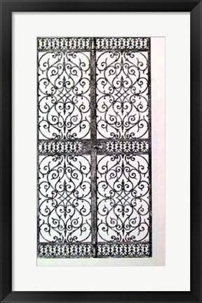 Framed Wrought Iron Gate VIII Print