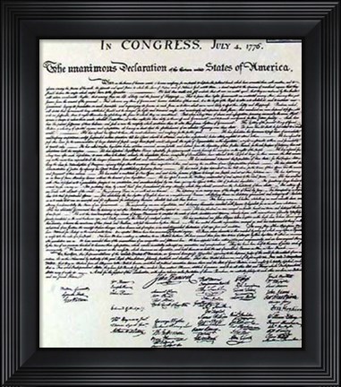 Framed Declaration of Independence (Document) Print