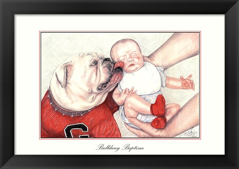 Framed Bulldawg Baptism Print