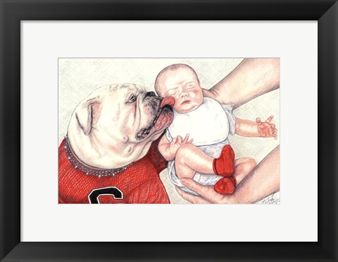 Framed Bulldawg Baptism Print