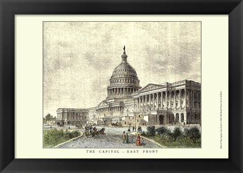 Framed Capitol -East Front Print