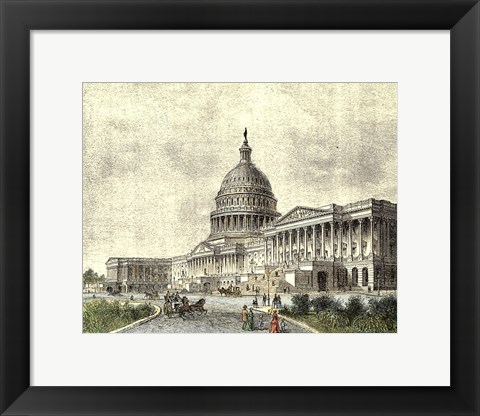 Framed Capitol -East Front Print