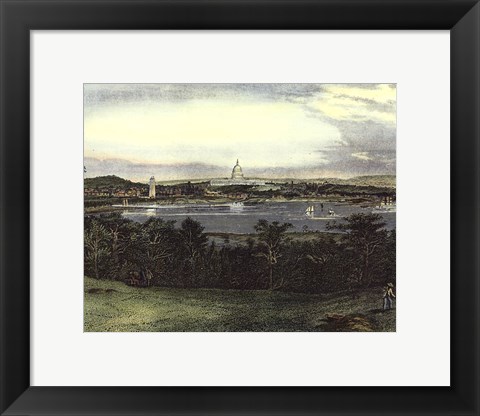 Framed Washington From Arlington Print