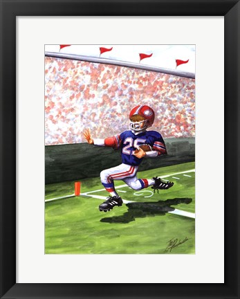 Framed Touchdown Print