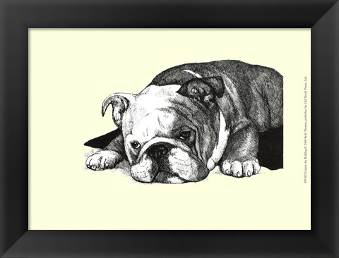 Framed Gracie the Bulldog Print