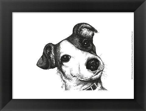 Framed Robbie the Jack Russell Print