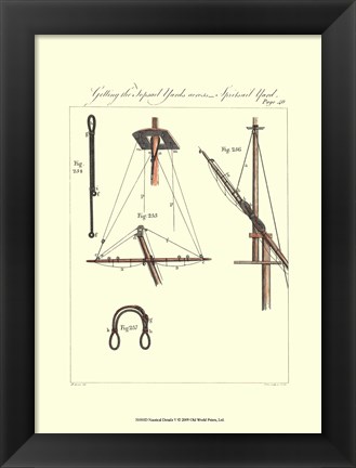 Framed Nautical Details V Print