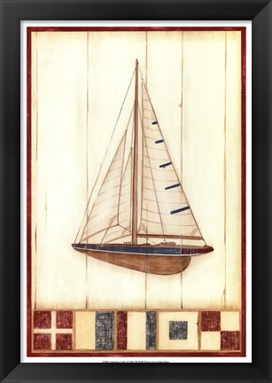 Framed Americana Yacht I Print