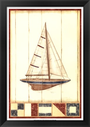 Framed Americana Yacht II Print