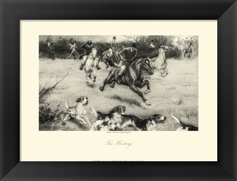 Framed Fox Hunting Print