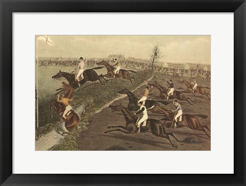Framed Grand Steeple Chase II Print