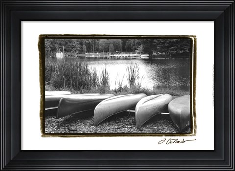 Framed Lake Living I Print