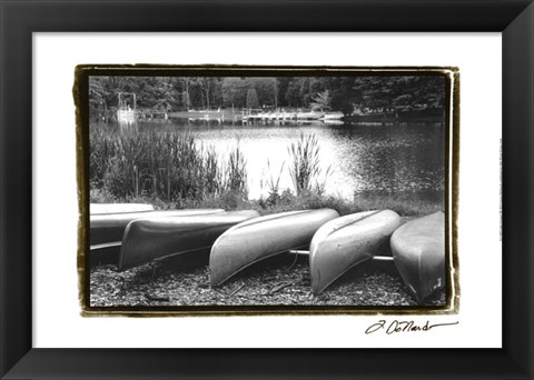 Framed Lake Living I Print
