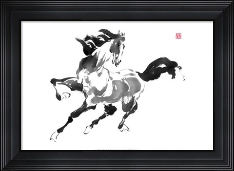 Framed Runs with the Wind Print