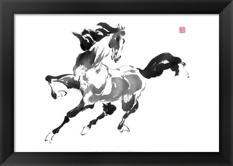 Framed Runs with the Wind Print