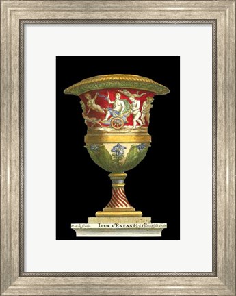 Framed Small Vase with Chariot (IP) Print