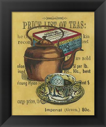 Framed Small Tea Leaves (IP) Print