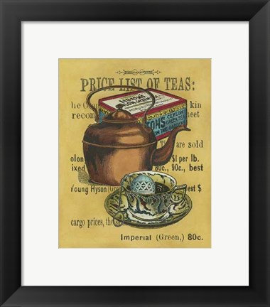Framed Small Tea Leaves (IP) Print