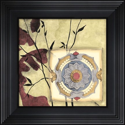 Framed Printed Moonlit Rosette I Print
