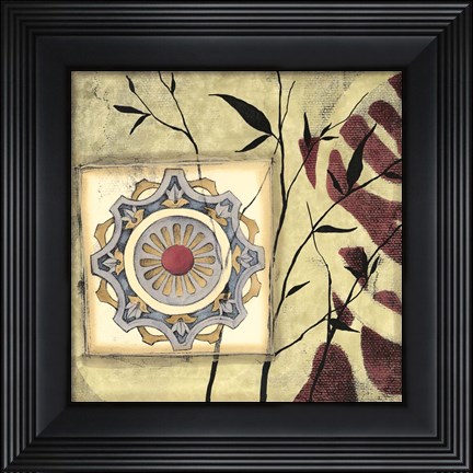 Framed Printed Moonlit Rosette II Print